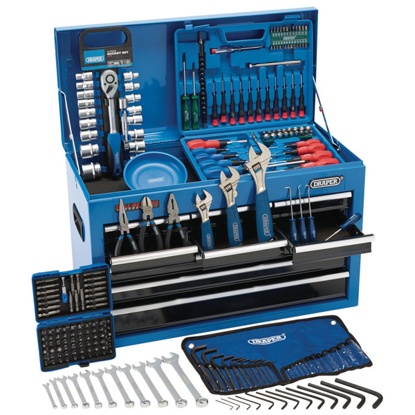 Draper 21548 Top Chest Tool Kit, 9 Drawer (216 Piece) - 21548
