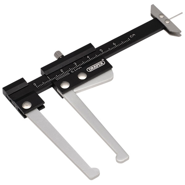 Draper 20219 Brake Disc Caliper with Tread Depth Gauge, 0-60mm