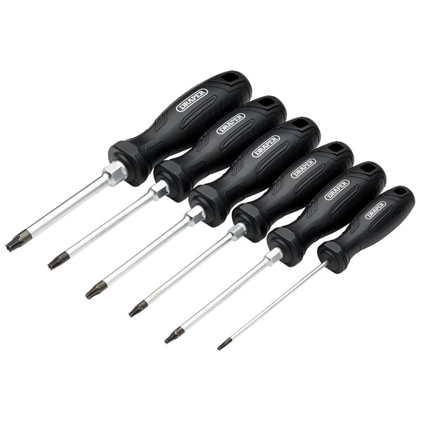 Draper 13586 TX-STAR® Tamperproof Hard Grip S/Driver Set 6 Pcs