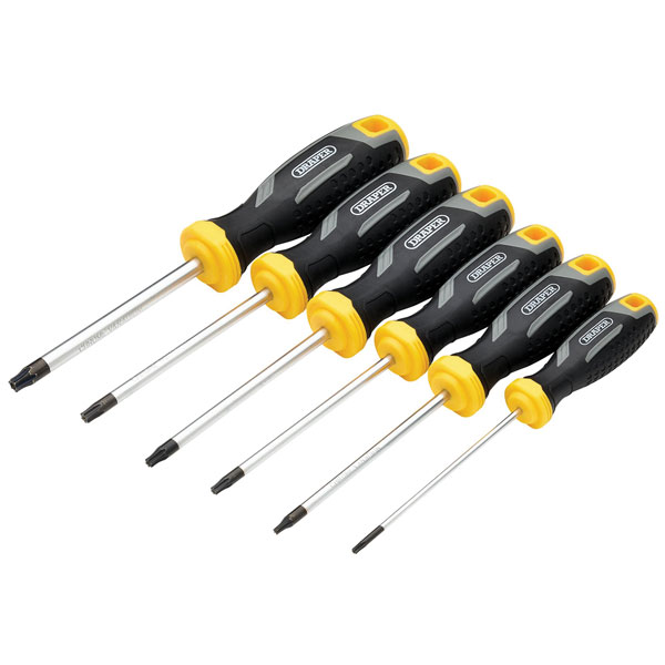 Draper 13435 TX-STAR® Tamperproof Soft Grip S/Driver Set 6 Pcs