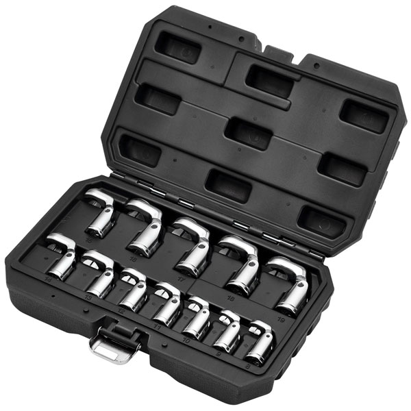 Draper 12403 Flexible Crowfoot Socket Wrench Set, 3/8" Sq. Dr. (12...