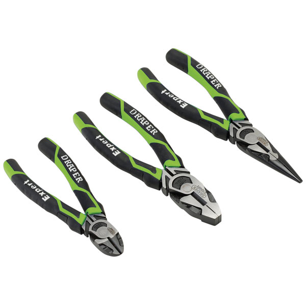 Draper Expert 28035 High Leverage Plier Set, Green (3 Piece)
