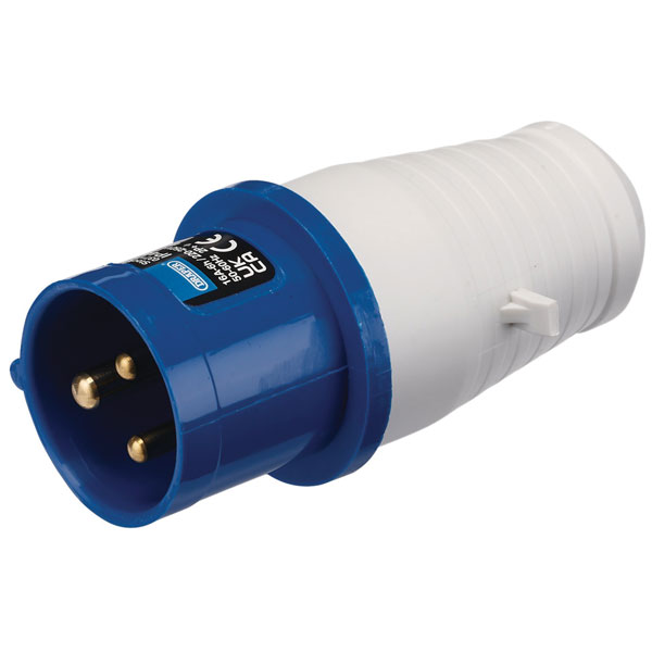 Draper 03717 Heavy Duty/Splashproof IP44 230V Site Plug 16A - 03717