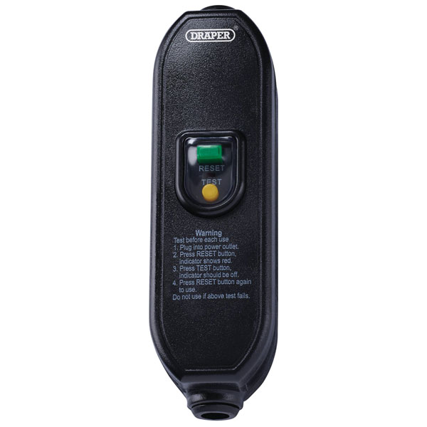 Draper 98440 230V In-line RCD Adapter, 16A Manufacturers P/N - 98440