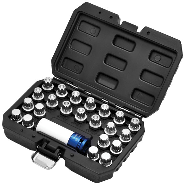 Draper 13600 VAG Locking Wheel Socket Set (23 Piece) - 13600