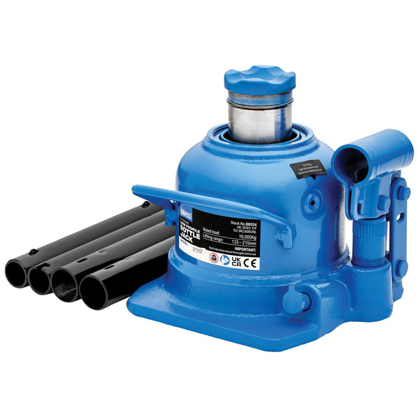 Draper 08554 Low Profile Bottle Jack 10T 125-215mm Lifting Height ...