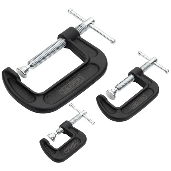 Draper 18989 Heavy Duty G-Clamp Set (3 Piece) - 18989