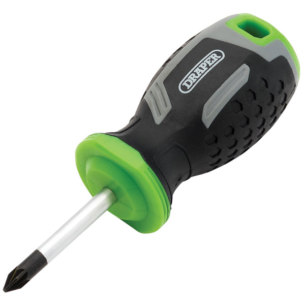 Draper 13372 Pozi Soft Grip Screwdriver, PZ2 x 125mm - 13372