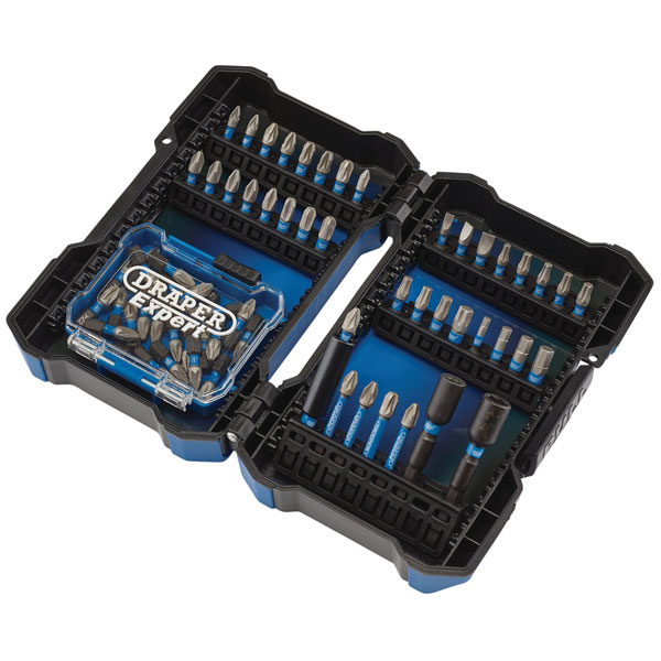 Draper Expert 04932 Impact Screwdriver Bit Set 1/4" Hex (65 Piece)