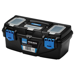 Plastic Toolbox with Tote Tray, 13 - 24194