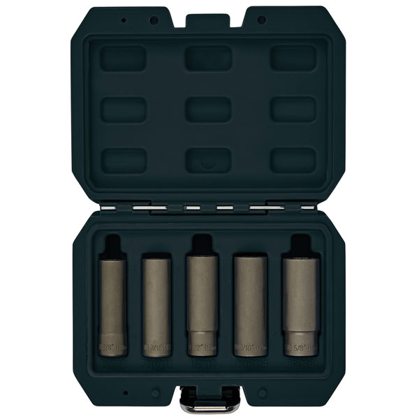 Draper 12423 Wheel Nut Double Socket Set, 3/8" Sq. Dr. (5 Piece)