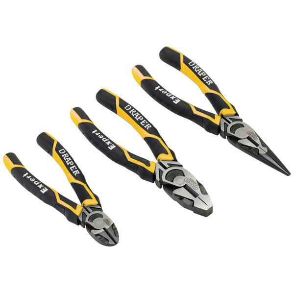Draper Expert 28038 High Leverage Plier Set, Yellow (3 Piece)