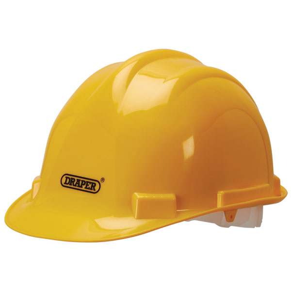 Draper 08906 EN397 Impact Tested Safety Helmet Yellow - 08906