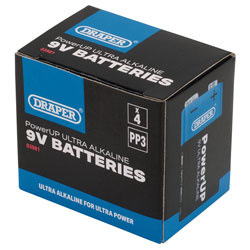 PowerUP Ultra Alkaline 9V Batteries (Pack of 4)