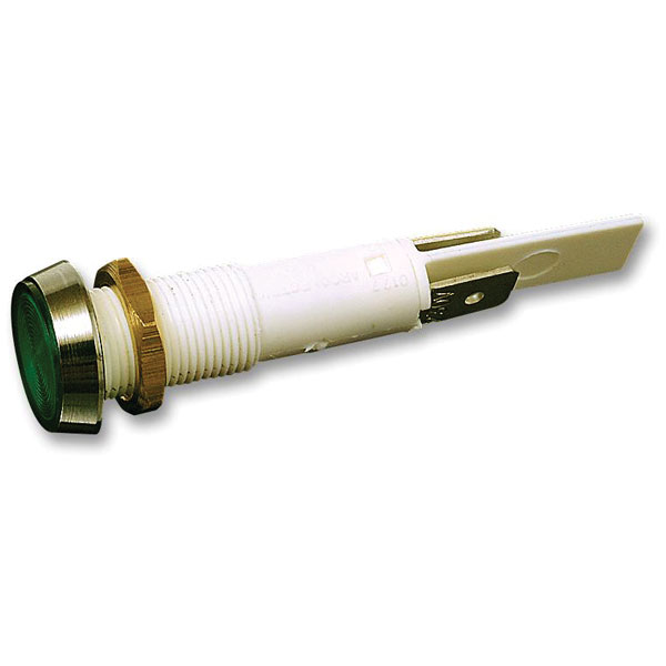 Bulgin C027500NAH 10mm Mounting Hole Green 230V Solder Tag Panel I...