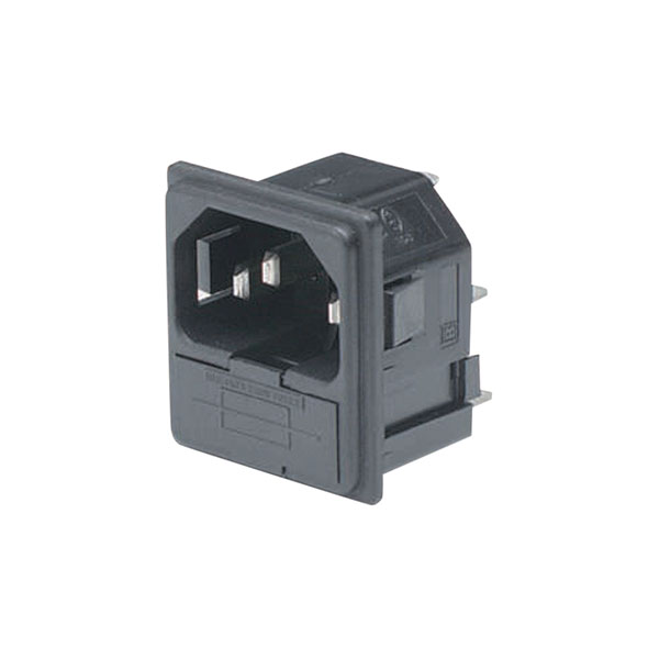 Delta 06AN2 IEC C14 AC Power Entry Module - Snap-In Mount With SIP Switch And Fuse Holder