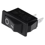 SPST Non Illuminated Black Panel Mount Rocker Switch