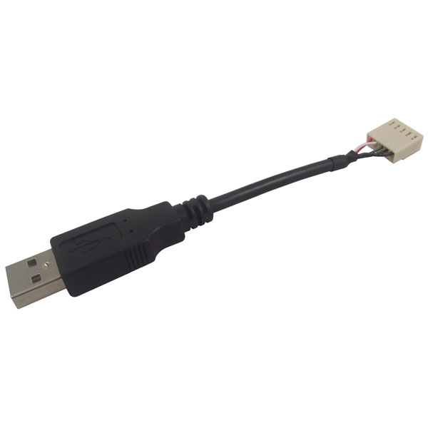 Bulgin 14193 Type A Plug to Board-In Crimp Terminal Black USB Cabl...