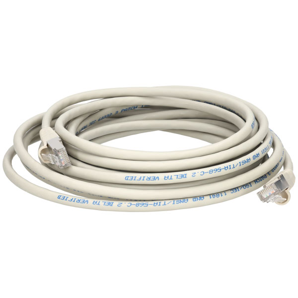 TruConnect TRUP6A1.0GY 1mtr CAT 6A S/FTP LSZH Full Copper Patch Le...