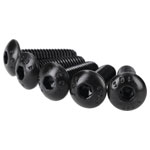 R-TECH 337373 M4 X 20 Hex Socket Button Screws Steel Black - Pack Of 100