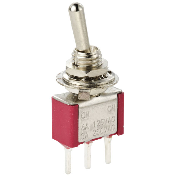TruComponents 751498 Toggle switch Panel Mount On/On SPDT Solder Pins