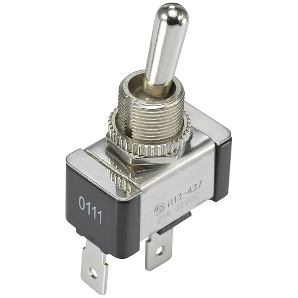 TruComponents 751491 Toggle switch Panel Mount Off/On SPST Quick C...