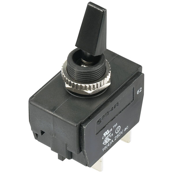 TruComponents 751492 Toggle switch Panel Mount Off/On DPST Quick C...