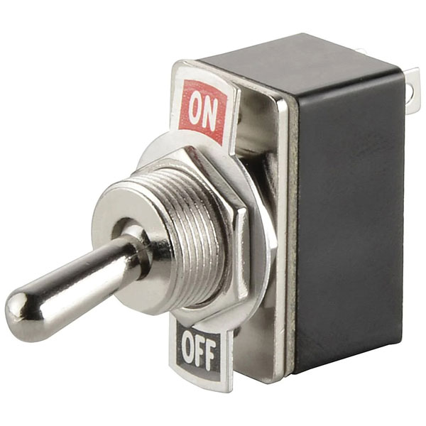 TruComponents 751455 Toggle switch Panel Mount Off/On SPST Quick C...