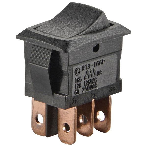 TruComponents 751588 Rocker switch,Panel Mount,On/On,DPDT,Quick Co...