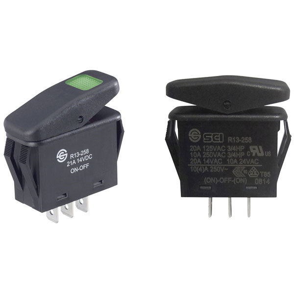 TruComponents 751594 Rocker switch,Off/On,SPST,Illuminated,Quick C...