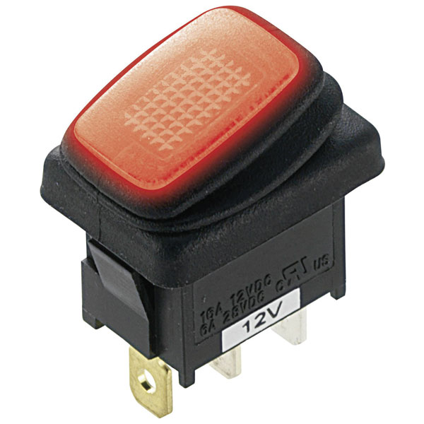 TruComponents 751599 Rocker switch,Off/On,SPST,Illuminated,Quick C...