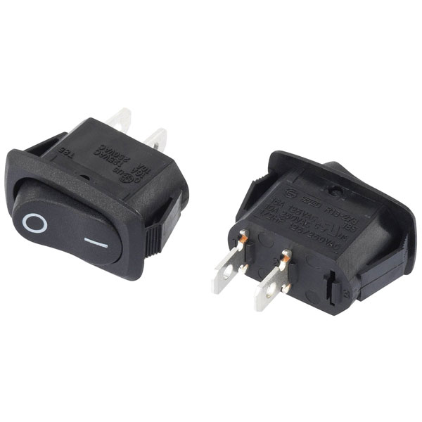TruComponents 751619 Rocker switch,Panel Mount,Off/On,SPST,Quick C...