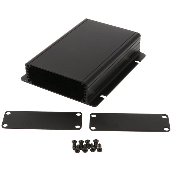 Hammond 1455JF1201BK Extruded Enclosure Side Mounting 120X78X27 Bl...