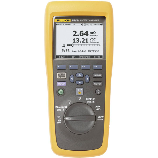 Fluke 4489996 VRLA tester BT521, reading