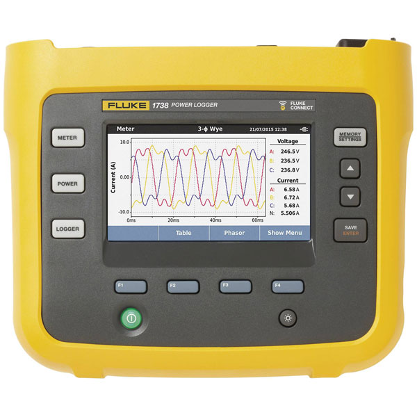 Fluke 4563577 1738/EUS Data logger Clamp meter for flexible 3-phas...