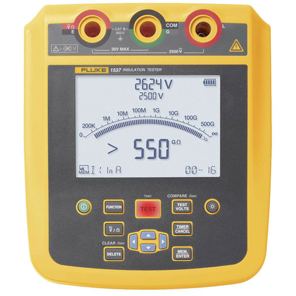 Fluke 5592405 1537 Insulation Tester 250-2500V, 500 GO, 1 pc