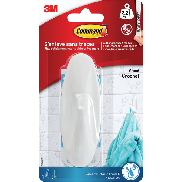 3M 17083BFGN Command™ Bad Large design hook 105 x 38 x 38 mm White...