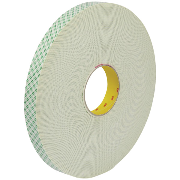 3M 40261910 4026 Double Coated Urethane Foam Tape White 10 m x 19 ...