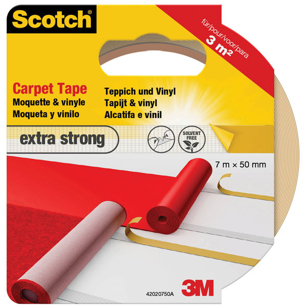 3M 42020750 4202 Carpet Tape Scotch® White 7 m x 50 mm 1 pc