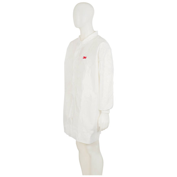 3M 4440L 4440 Lab Coat Size: L White