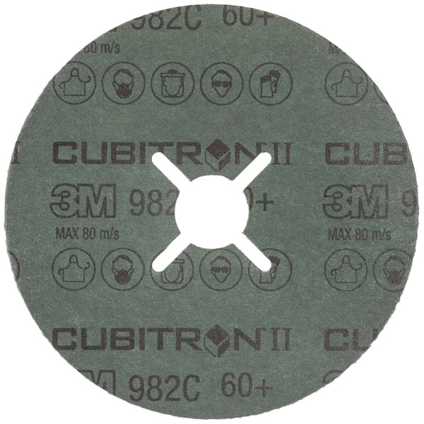 3M 460629 Cubitron™ II 987C Abrasive Fibre Disc 115 mm Bore 22 mm ...