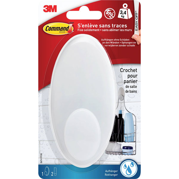 3M BATH17FGN Command™ Bad Large towel hook 114 x 41 x 38 mm White 1 pc