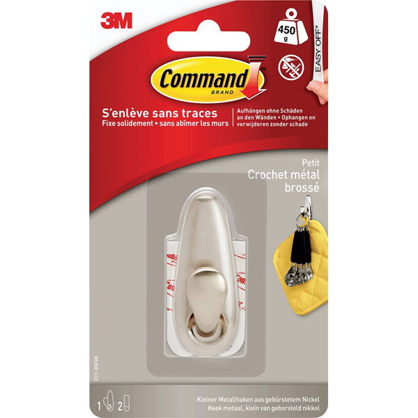 3M FC11-BNFGN Command™ Small Metal Hook "classic" 67 x 25 x 25 mm ...
