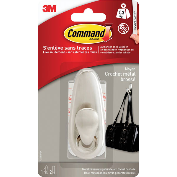 3M FC12-BNFGN Command™ medium metal hook "classic" 83 x 32 x 32 mm...