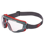 Goggle Gear 500 Safety Goggles Anti-Fog Coating Grey Red
