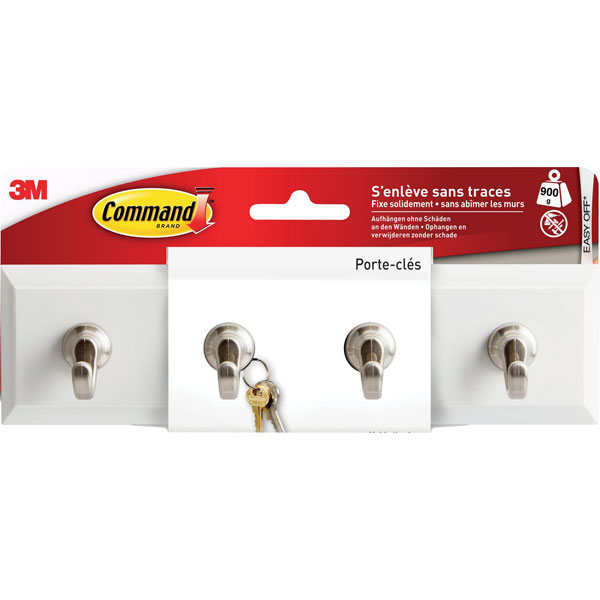3M HOM-18QFGN Command™ key strip 203 x 52 x 38 mm White Metal 1 pc