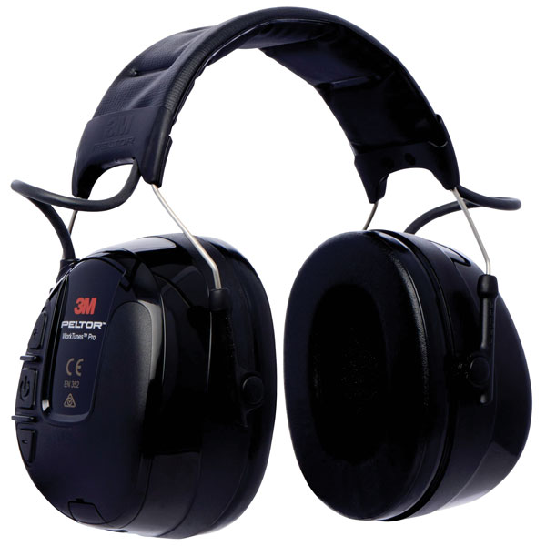 3M Peltor HRXS220A WorkTunes Pro Protective Ear Caps Headset 32 dB...