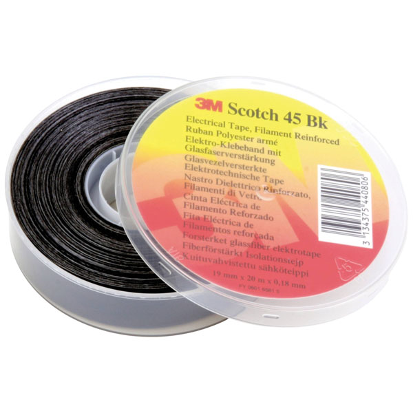 3M™ Filament Reinforced Electrical Tape 45, Clear, 19mm x 20m