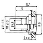 binder binder 3 Pin Panel Mount with Screw Termination