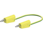 Stäubli 641030-02520 LK-4N-F10 test lead 25cm yel-gr flexible stackable plugs